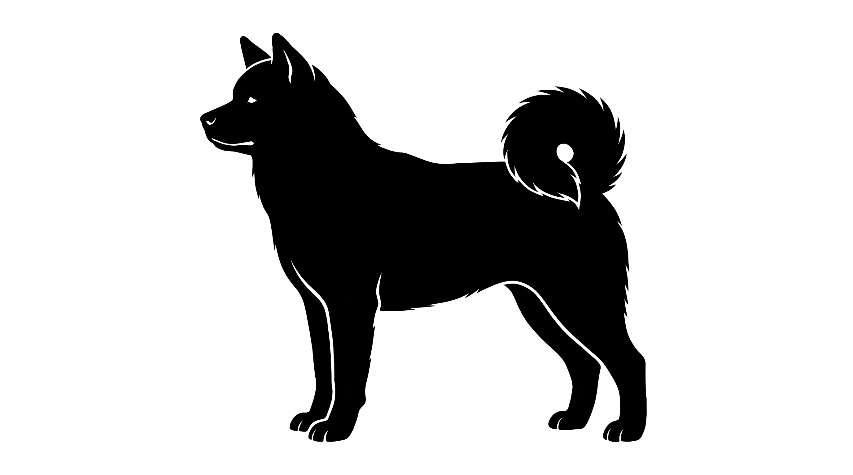 Akita silhouette