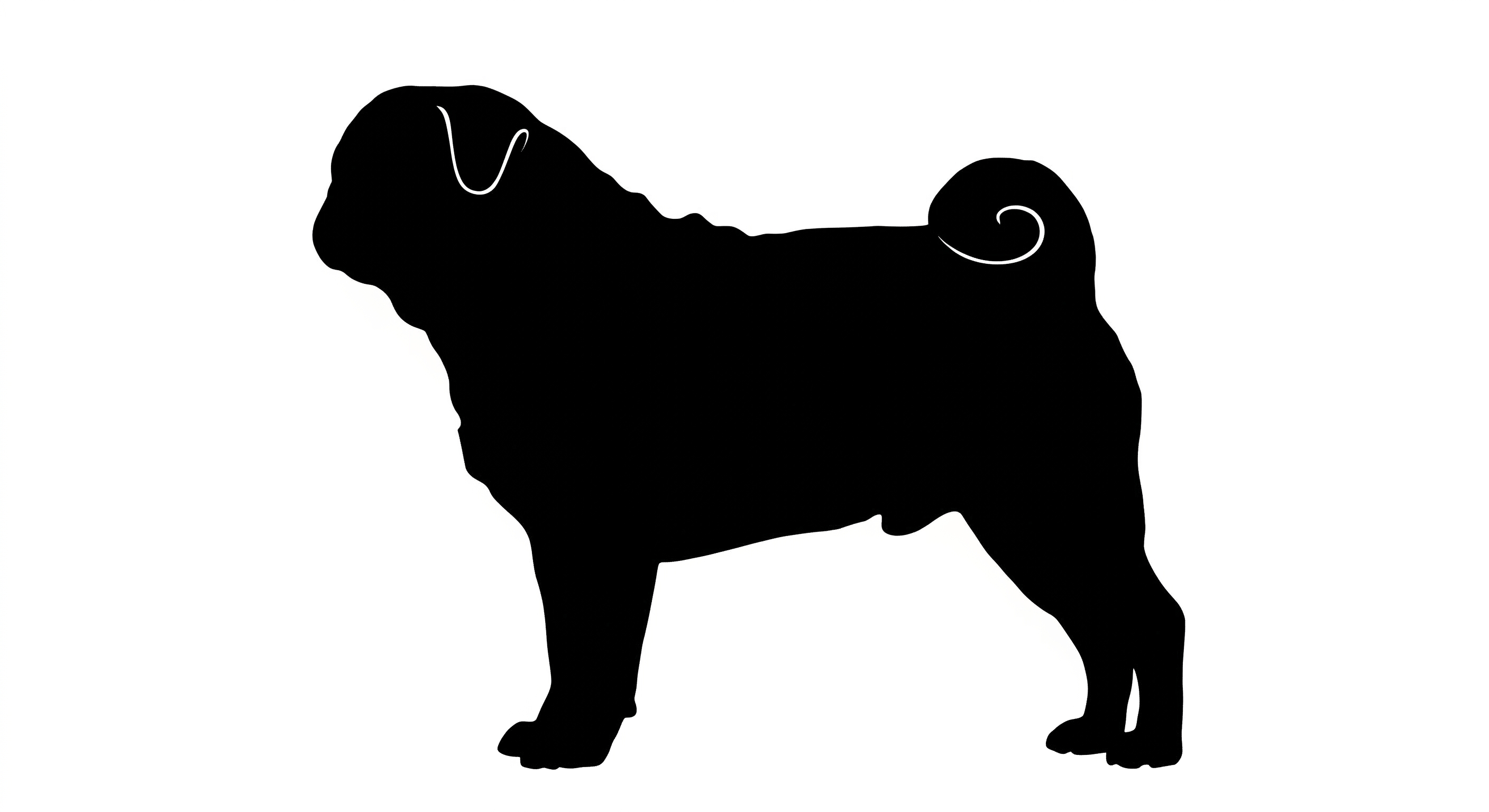 Pug silhouette