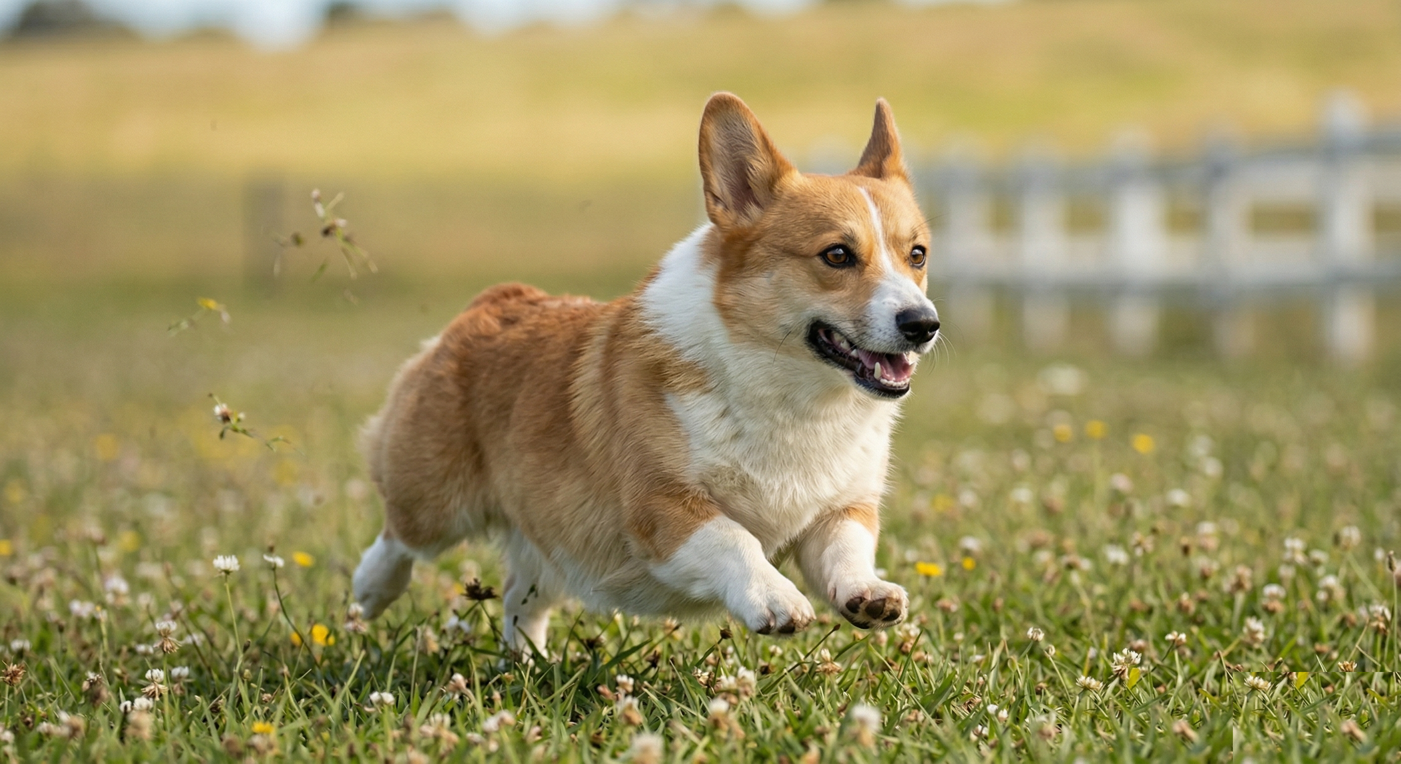 Welsh Corgi in alert standing posture