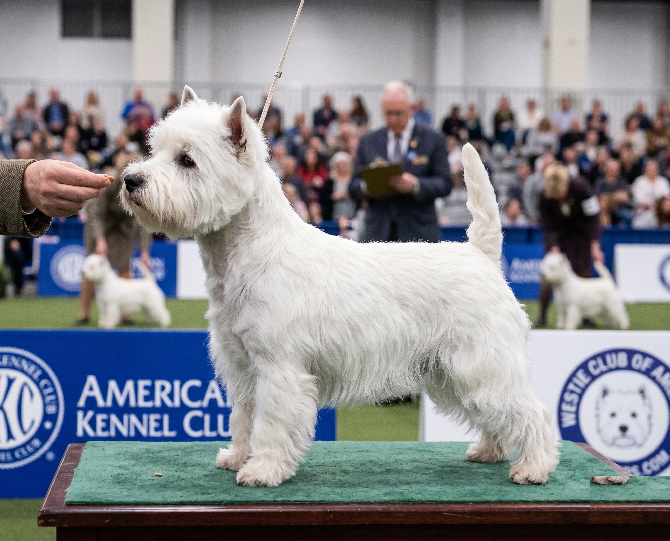West Highland White Terrier standing in profile